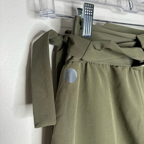 Five Dancewear Side Tie Obi Pants Olive Green YXL High Waist Stretch Joggers - Picture 5 of 9